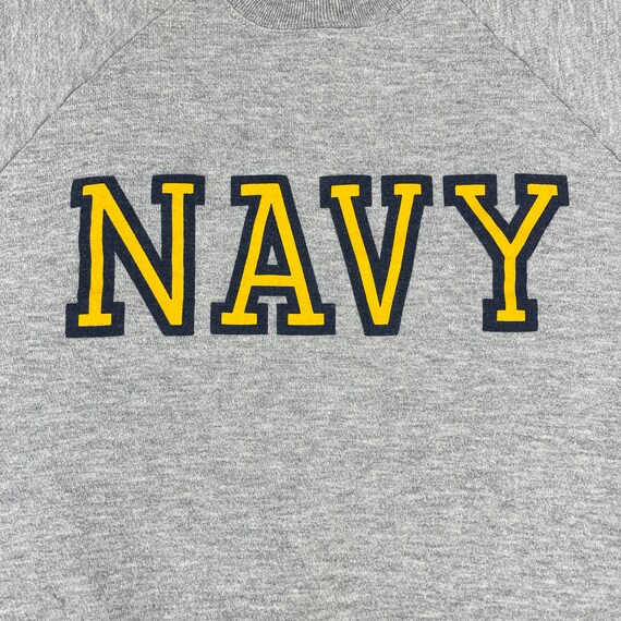 Vintage Navy Crew Neck Sweatshirt - image 2