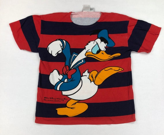 Vintage Donald Duck Striped T-Shirt