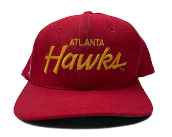 Vintage Atlanta Hawks Sports Specialties Script Snapback Hat