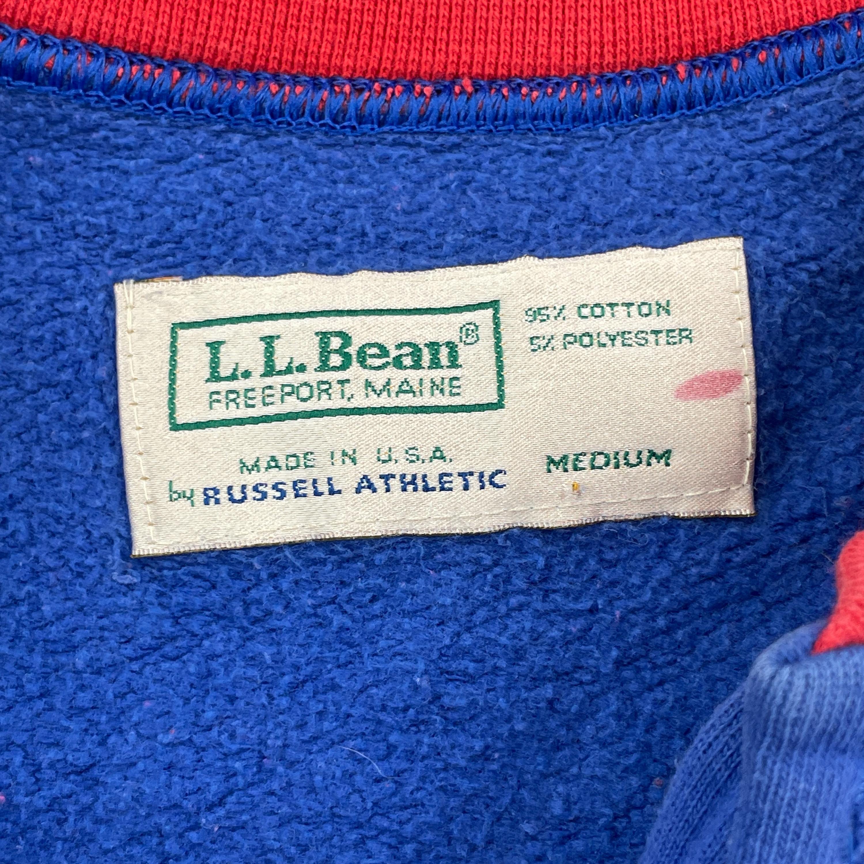 Vintage LL Bean X Russell Athletic 1/4 Button Sweatshirt - Etsy