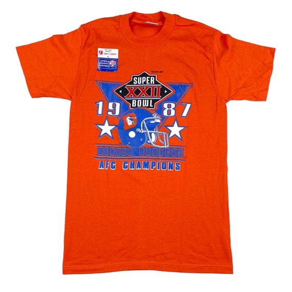 Vintage Denver Broncos 1987 AFC Champions T-Shirt - image 1