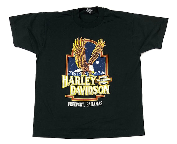 Vintage Harley Davidson Freeport Bahamas T-Shirt - image 1