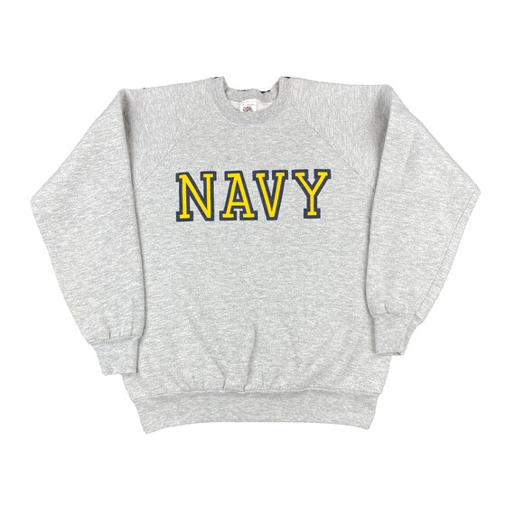Vintage Navy Crew Neck Sweatshirt - image 1