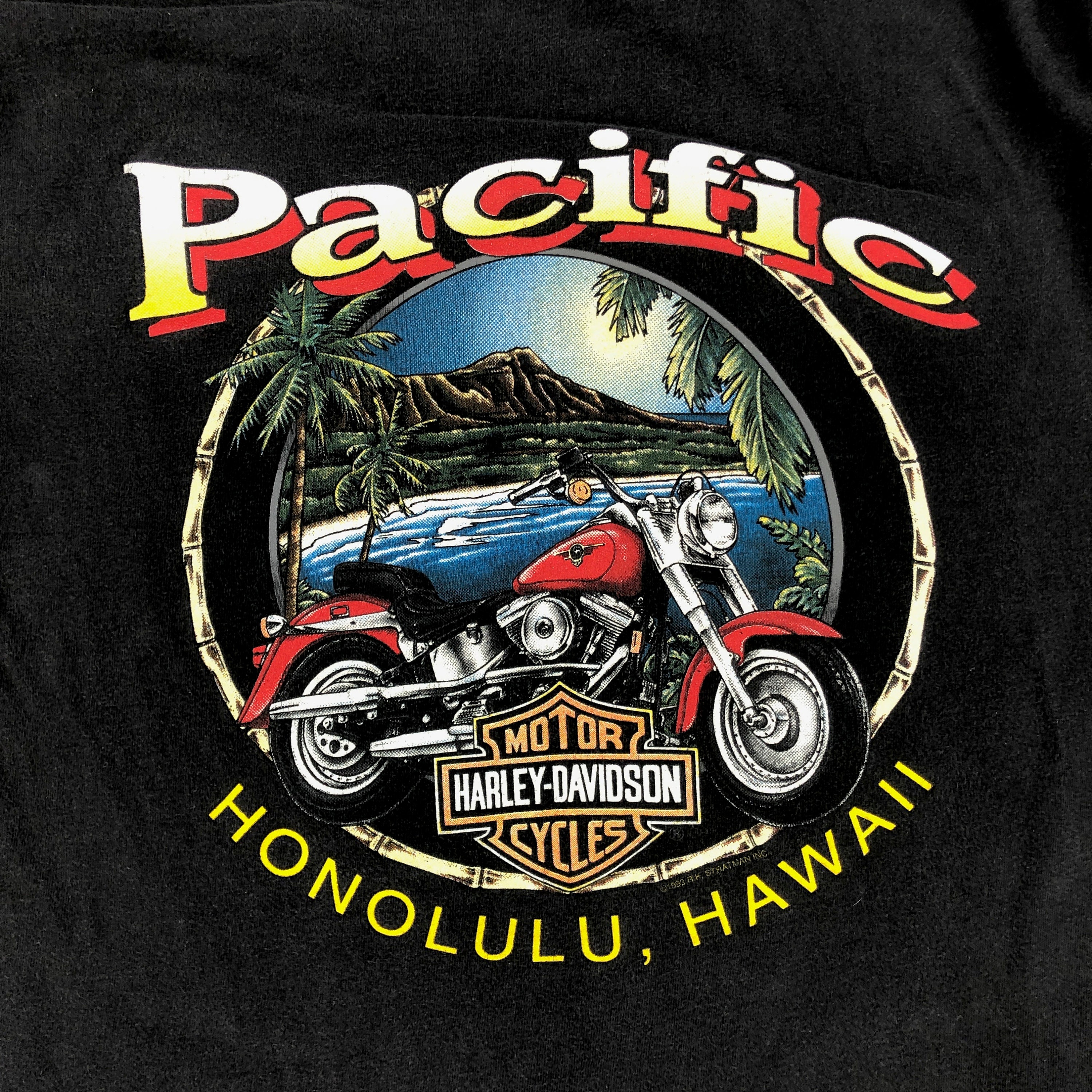 Vintage Live the Legend Pacific Harley Davidson Honolulu Hawaii T 