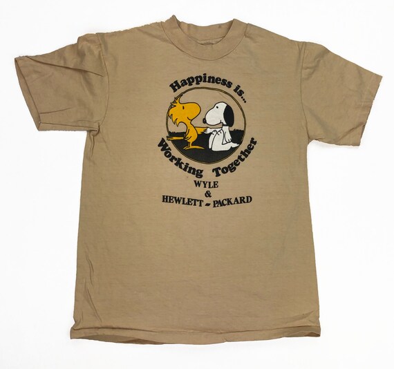 Vintage Peanuts Happiness Is Working Together T Shirt Etsy