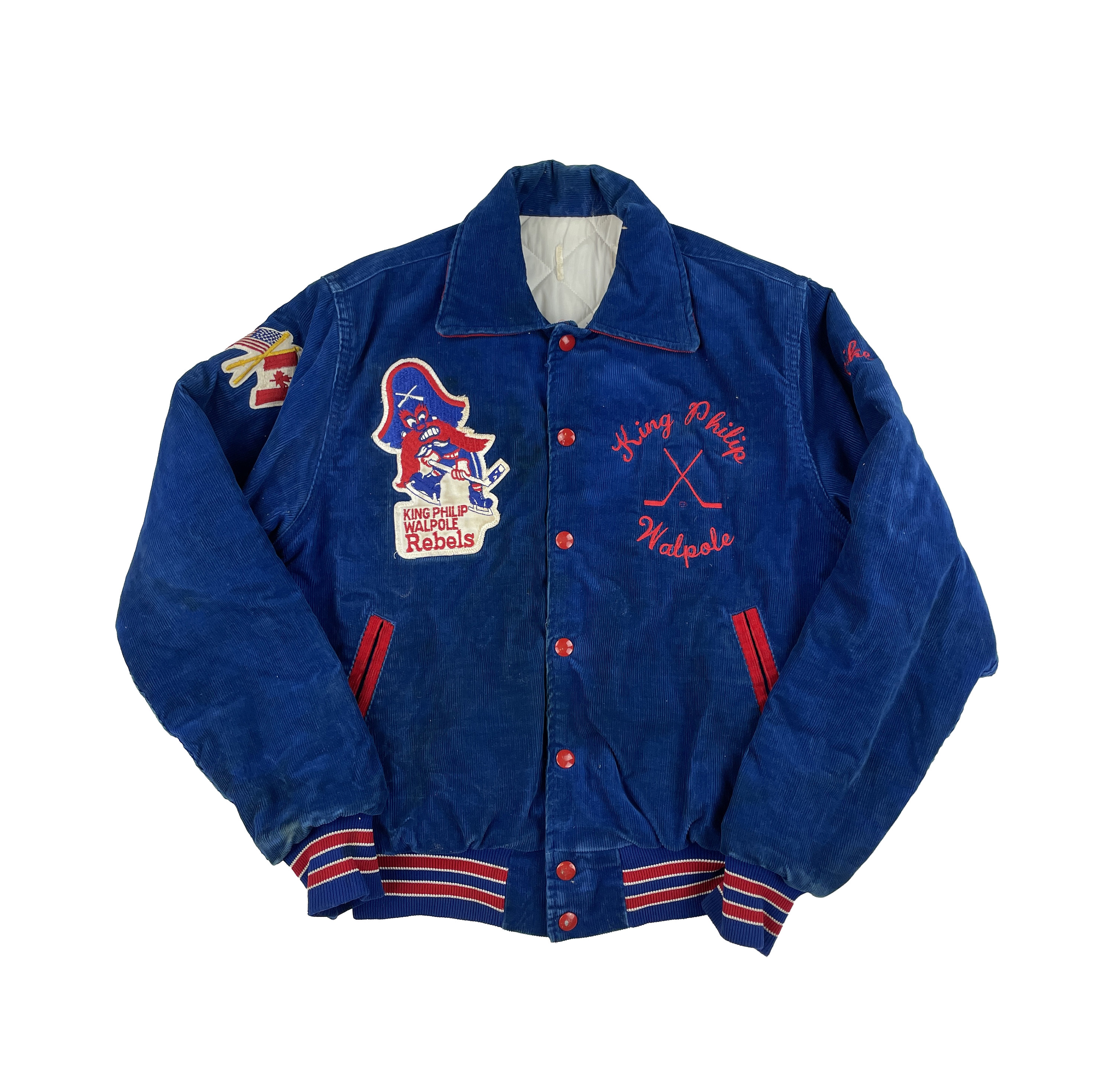Vintage King Phillip Walpole Rebels Hockey Corduroy Jacket