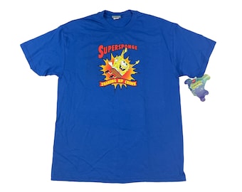 Vintage Spongebob Squarepants Supersponge "Soaking up Crime" T-Shirt New with Tags