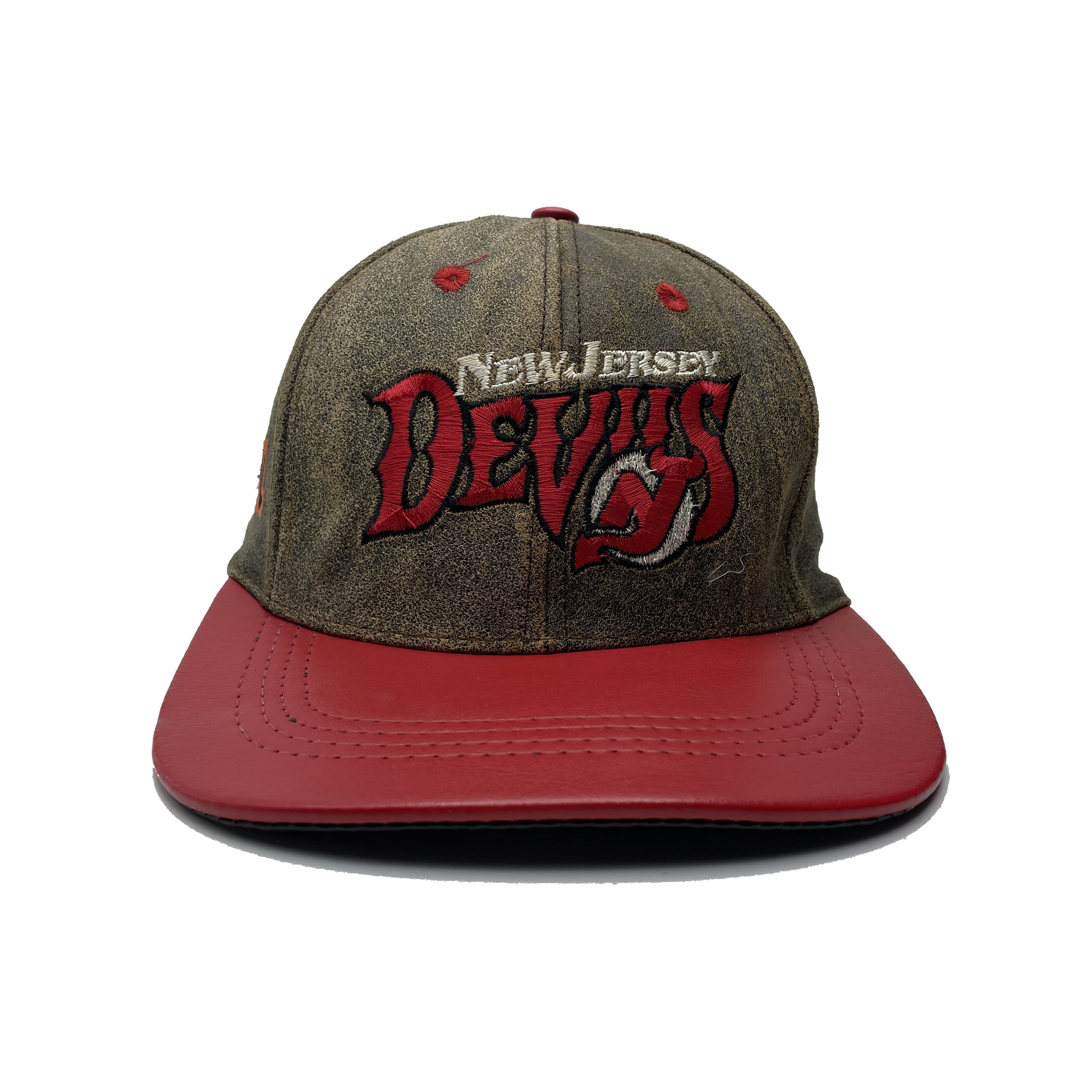 Vintage 90's New Jersey Devils Zephyr Hat Cap SnapBack Wool NHL One-Size  Red