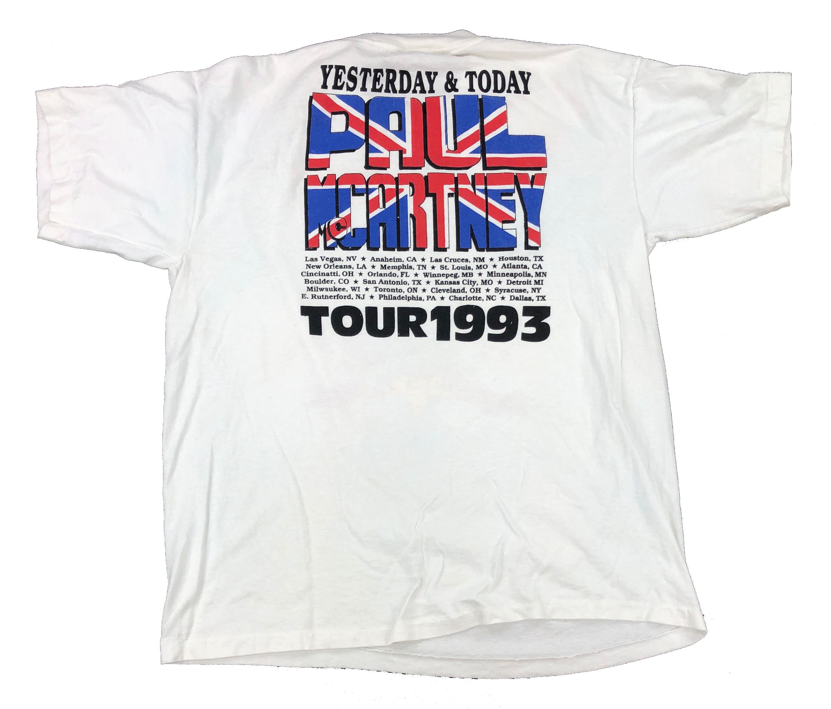 ヴィンテージ 1993 ポール マッカートニー ワールド ツアー T シャツ