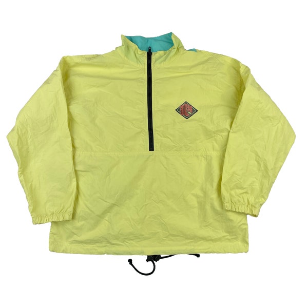 Vintage Neon Yellow Gotcha Windbreaker