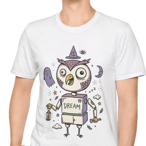 Dreamy Owl T-Shirt | Whimsigoth Graphic Tee, Mystical Unisex Shirt, Reader Gift image 16