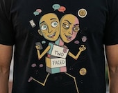 Gemini T-Shirt | Funny Zodiac Graphic Tee, Two Faced Astrology Unisex Shirt, Gemini Birthday Gift for Her Him
