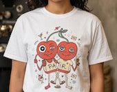 Cherry Pair T-Shirt | Quirky Couple Matching Graphic Tee, Valentine Anniversary Gift