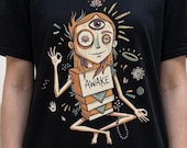 Psychedelic T-Shirt | Third Eye Graphic Tee, Spiritual Meditation Unisex Shirt, Trippy Gift for Her Him