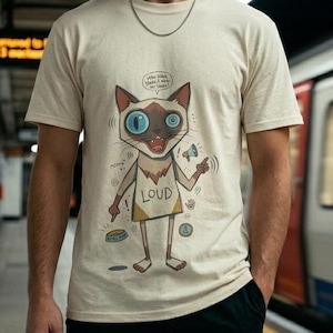 Loud Siamese Cat T-Shirt | Funny Talkative Cat Graphic Tee, 3 AM Meow Unisex Shirt, Cat Lover Mom Gift