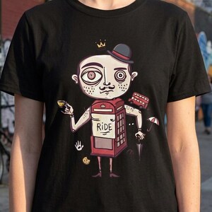 London T-Shirt | Funny British Graphic Tee, Red Phone Box Unisex Shirt, London Gift for Her Him