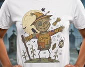 Unisex Scarecrow T-Shirt | Funny Halloween Print | Autumn Harvest Graphic Tee | Spooky Scarecrow T-Shirt
