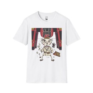 Tokyo Graphic Tee | Quirky Japanese Lantern Character Unisex Shirt White