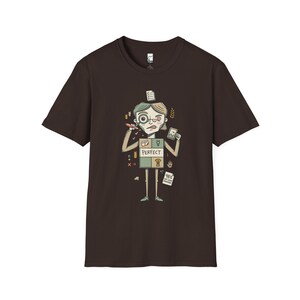 T-shirt Maagd | Zorgvuldig perfectionistisch T-shirt met sterrenbeeld, unisex astrologie-shirt Dark Chocolate
