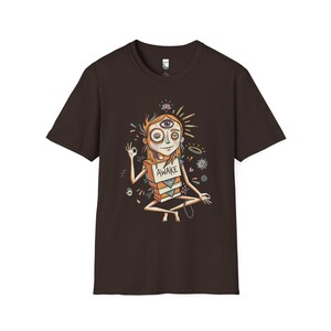 Psychedelic Third Eye T-Shirt | Spiritual Meditation Graphic Tee Dark Chocolate