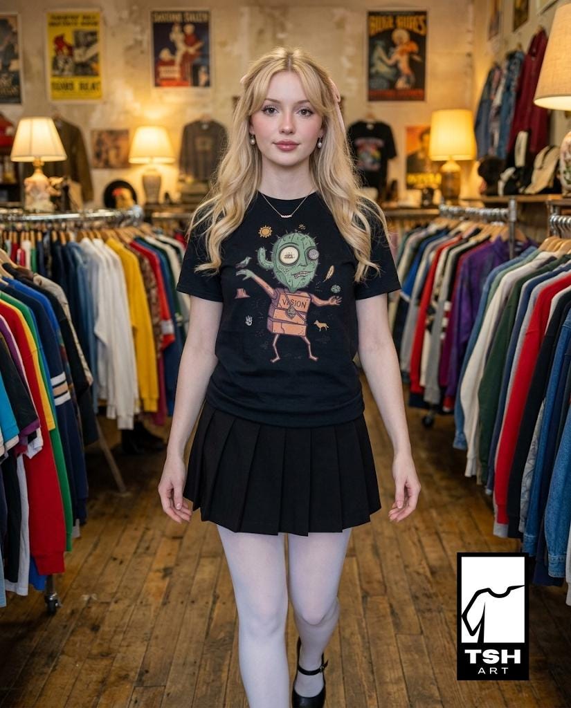 Psychedelic T-Shirt | Peyote Vision Graphic Tee, Desert Shaman Unisex Shirt, Trippy Cactus Gift Her Him