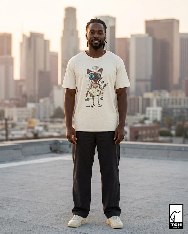 Loud Siamese Cat T-Shirt | Funny Talkative Cat Graphic Tee, 3 AM Meow Unisex Shirt, Cat Lover Mom Gift