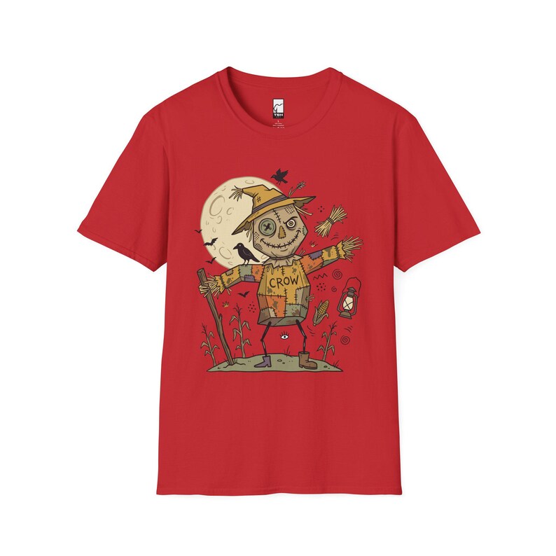 Unisex Scarecrow T-Shirt | Funny Halloween Print | Autumn Harvest Graphic Tee | Spooky Scarecrow T-Shirt image 11