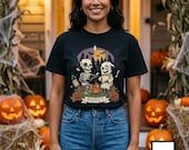Skeleton Roast Halloween Shirt | Ghost Campfire Tee | Funny Marshmallow T Shirt | Spooky Smores Graphic Tee | Retro Fall Tee | Unisex Gift