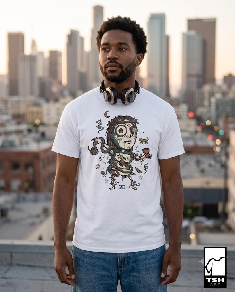 Psychedelic T-Shirt | Ayahuasca Mother Graphic Tee, Shaman Spiritual Unisex Shirt, Trippy Gift for Her Him