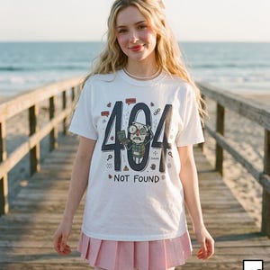 404 Not Found T-Shirt | Funny Developer Error Graphic Tee, Programmer Bug Unisex Shirt, Coder Geek Gift