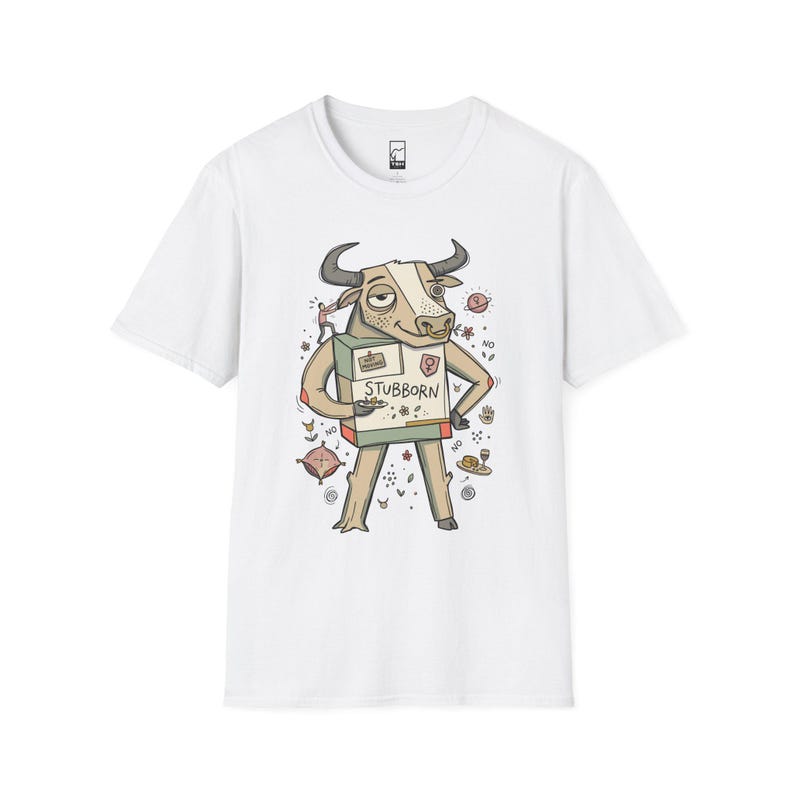 Maglietta Toro / Maglietta con grafica del Toro testardo dello zodiaco, maglietta unisex per gli amanti dell'astrologia White
