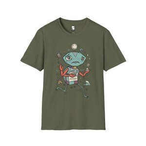 Cancer Crab T-Shirt | Moody Sensitive Astrology Graphic Tee Military Green