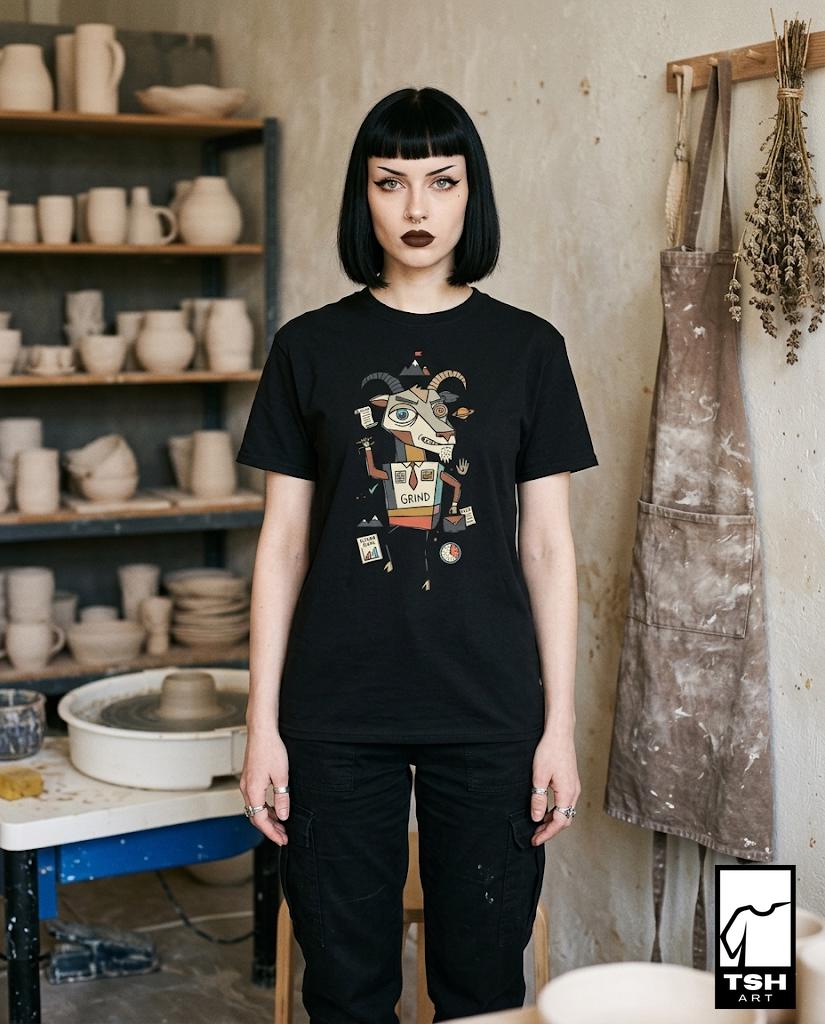 Capricorn T-Shirt | Funny Zodiac Graphic Tee, Grind Hustle Astrology Unisex Shirt, Capricorn Birthday Gift