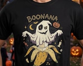 Funny Ghost Banana Shirt | Boonana Halloween T Shirt | Cute Spooky Pun Tee | Pumpkin Moon Graphic Tee | Vintage Halloween Tee | Unisex Gift