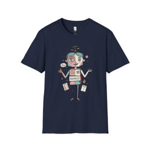 Camiseta del signo zodiacal Libra / Camiseta gráfica divertida sobre astrología para personas indecisas Navy