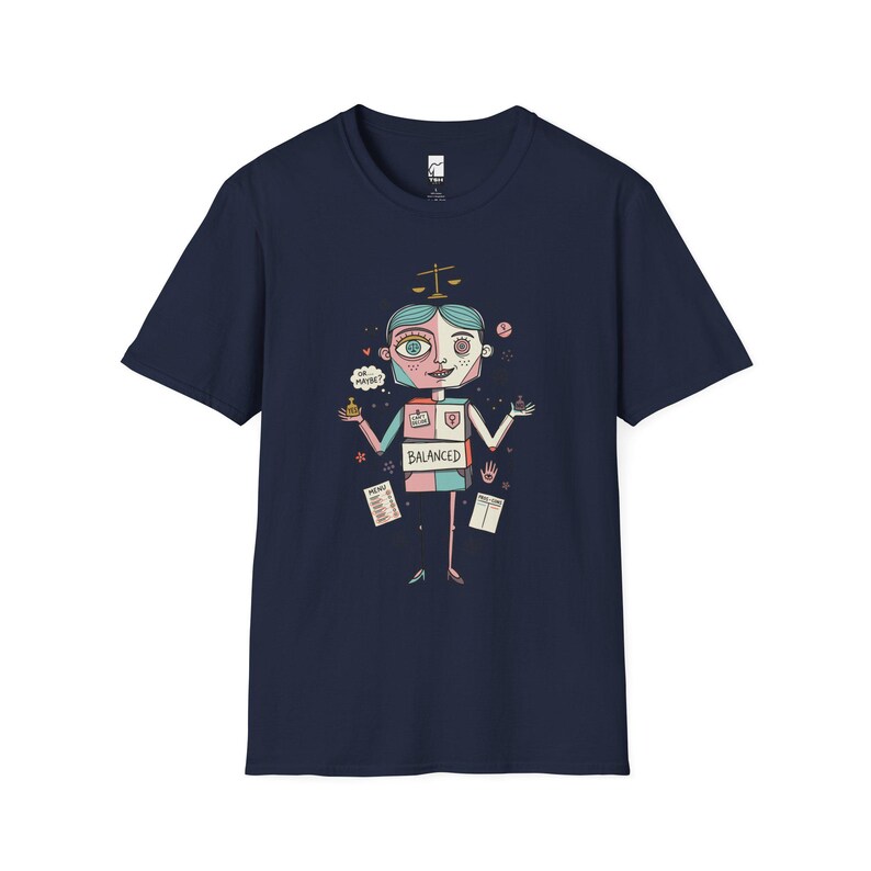 Camiseta del signo zodiacal Libra / Camiseta gráfica divertida sobre astrología para personas indecisas Navy