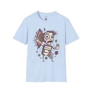 Psykedelisk T-shirt | DMT Portal Graphic Tee, Trippy Hyperspace Unisex-tröja, Helig geometri-present till honom Light Blue
