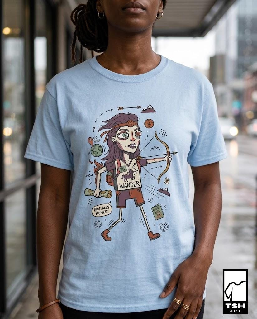 Sagittarius T-Shirt | Funny Zodiac Graphic Tee, Wanderlust Astrology Unisex Shirt, Sagittarius Birthday Gift