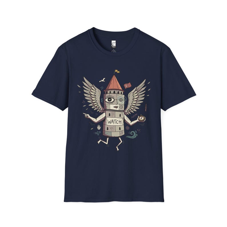 Istanbul T-Shirt | Funny Galata Tower Graphic Tee, Turkish Culture Unisex Shirt, Istanbul Gift Navy