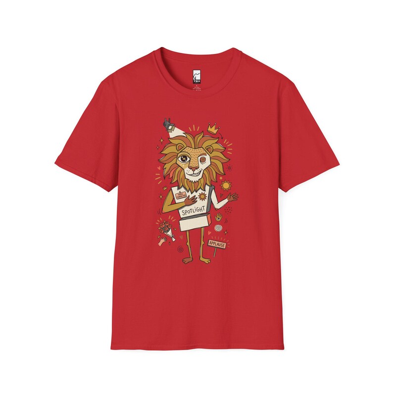 Leo T-Shirt | Funny Zodiac Lion Graphic Tee, Main Character Astrology Unisex Shirt Red