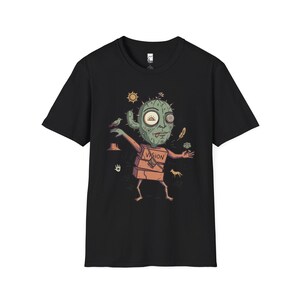 Psykedelisk kaktus-t-shirt | Desert Shaman Vision Quest grafisk t-shirt Black