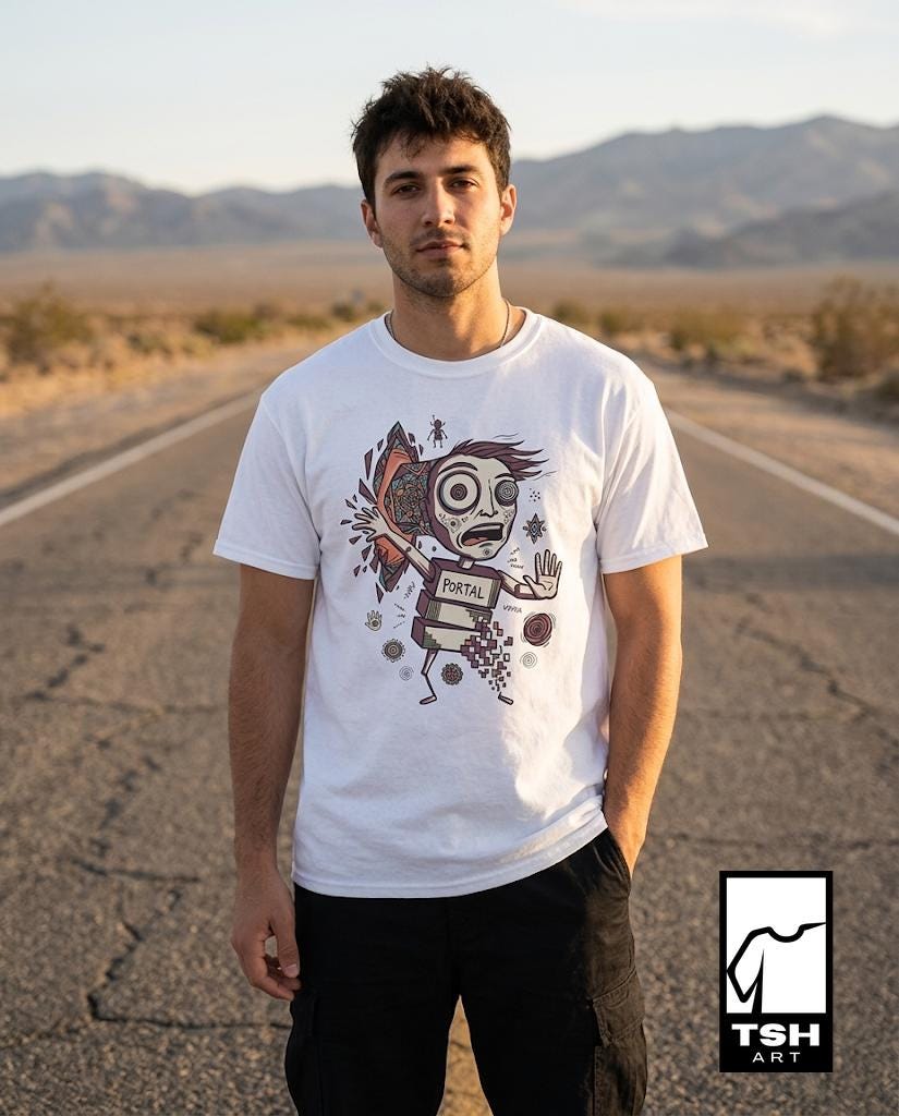 Psychedelic T-Shirt | DMT Portal Graphic Tee, Trippy Hyperspace Unisex Shirt, Sacred Geometry Gift Her Him
