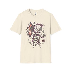 Psykedelisk T-shirt | DMT Portal Graphic Tee, Trippy Hyperspace Unisex-tröja, Helig geometri-present till honom Natural