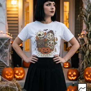Vintage Halloween Shirt | Skull Werewolf T Shirt | Creepy Clown Witch Tee | Pumpkin Coven Graphic Tee | Retro Horror Tee | Unisex Gift