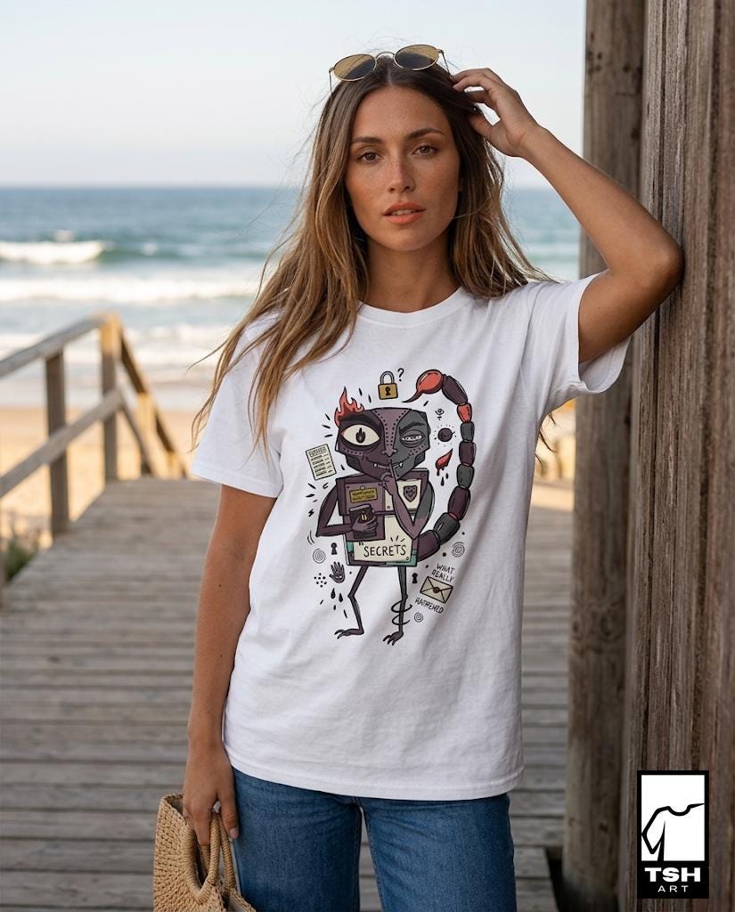 Scorpio T-Shirt | Funny Zodiac Graphic Tee, Mysterious Astrology Unisex Shirt, Scorpio Birthday Gift for Her Him