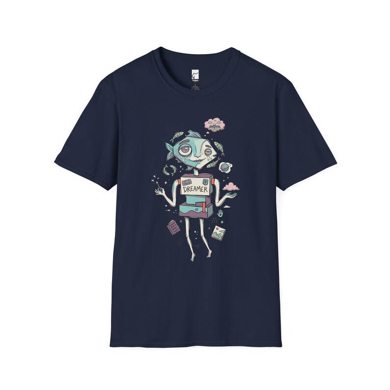 Camiseta de Piscis / Camiseta gráfica del zodíaco Soñador, Camiseta unisex de astrología, Regalo de cumpleaños Navy