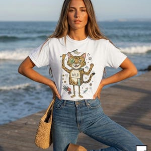 Wild Bengal Cat T-Shirt | Funny Energetic Cat Graphic Tee, Mischievous Zoomies Unisex Shirt, Cat Lover Gift
