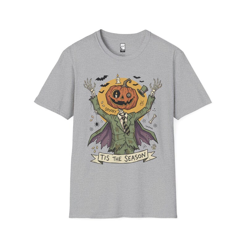 Jack O Lantern Scarecrow Shirt | Spooky Pumpkin Tee | Funny Halloween Graphic Tee | Tis The Season Shirt | Retro Fall Tee | Unisex Gift image 11