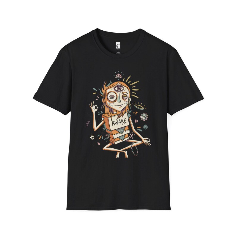 Psychedelic Third Eye T-Shirt | Spiritual Meditation Graphic Tee Black