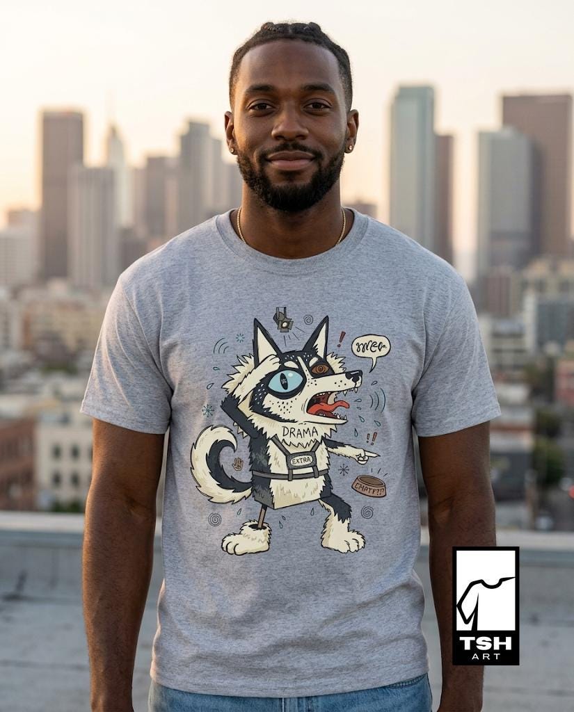 Husky Drama T-Shirt | Funny Dramatic Dog Graphic Tee, Talking Husky Dog Mom Unisex Shirt, Dog Lover Gift